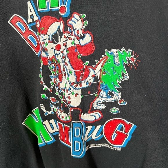 Vintage Christmas Looney Tunes Sweatshirt - Picture 7 of 8
